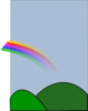 Rainbow Over Hills Clip Art